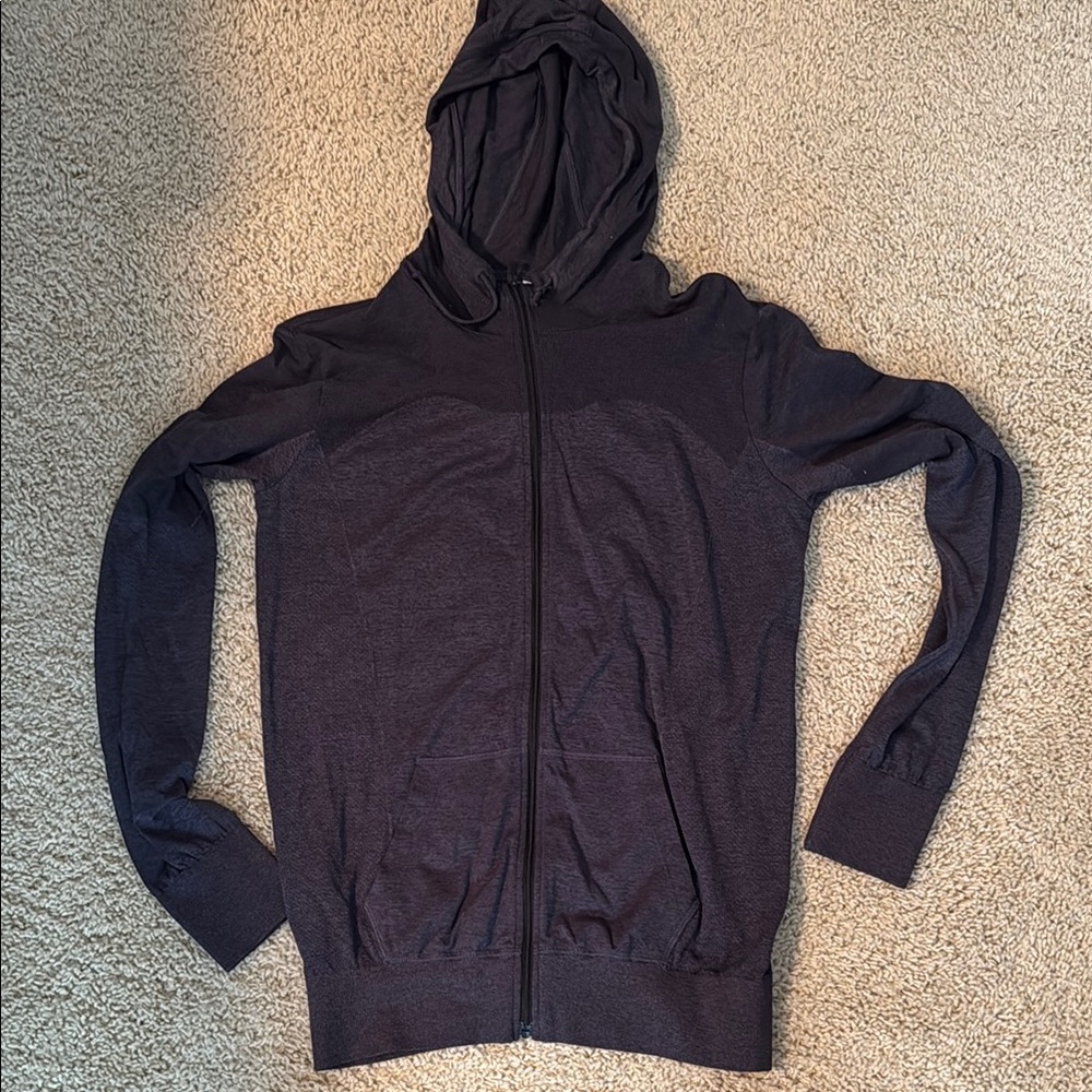 Nike dark purple dri-fit Hooded Zip-Up Sweatshirt